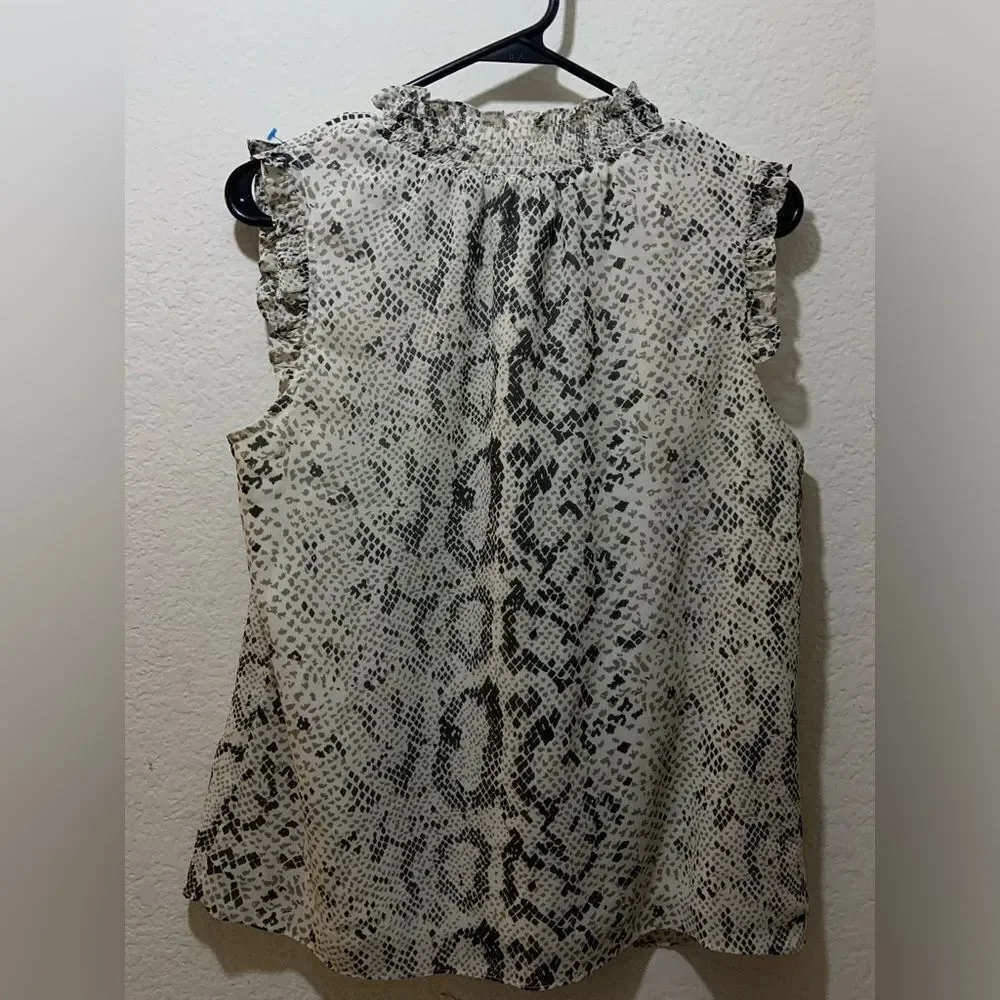 J Crew sleeveless snakeskin top size 4